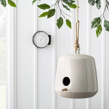 minimalist ceramic birdhouse