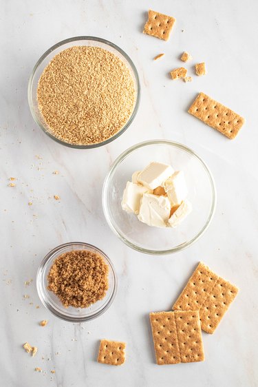 Ingredients for graham cracker crust