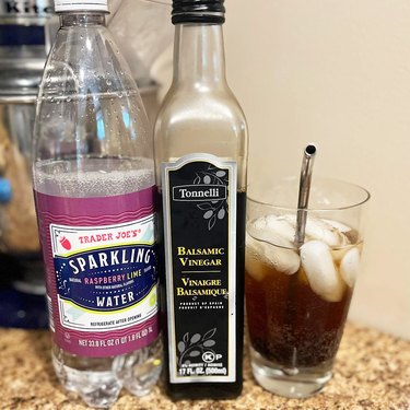 Sparkling water and balsamic vinegar