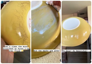 How to remove scuff marks from Pyrex