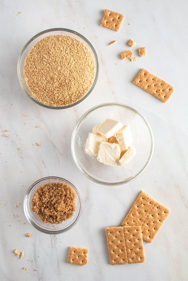 Ingredients for graham cracker crust