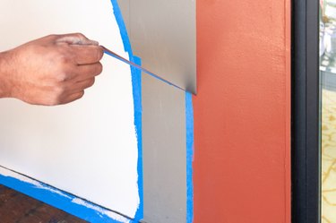 Peeling off painter's tape