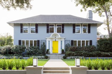 15 Front Door Colors That Go With A Gray House Exterior | Hunker