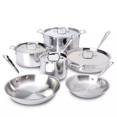 stainless steel cooking set