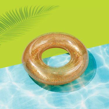 Gold glitter inner tube.