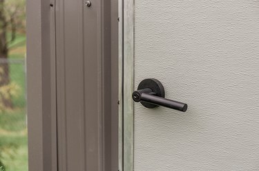 Give your shed modern appeal with a new matte black door handle.