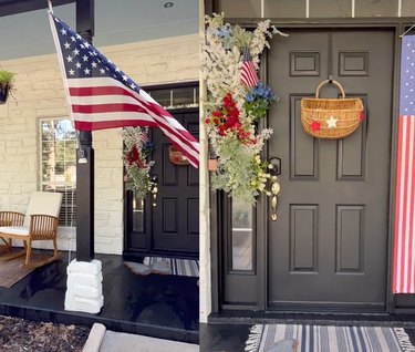 4th of July decorations on a porch