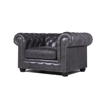 gray chesterfield chair