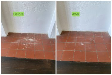 Deebot X1 Omni before and after tile