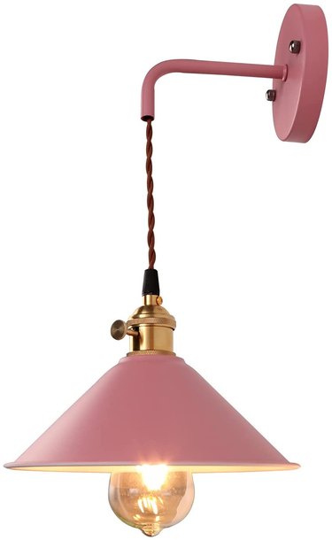 pink metal wall sconce