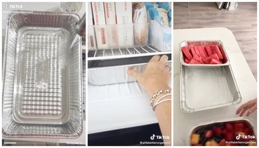 aluminum pan ice food hack for summer