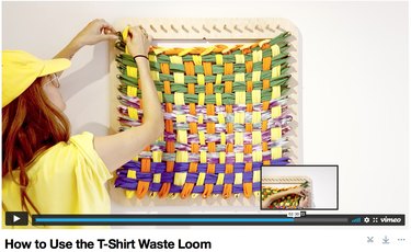 t-shirt waste loom video