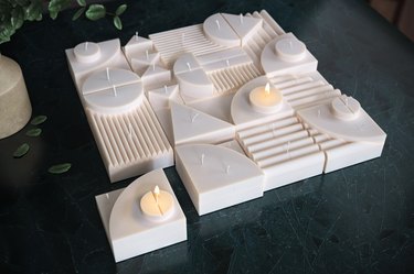 Sculptos bauhaus candle set