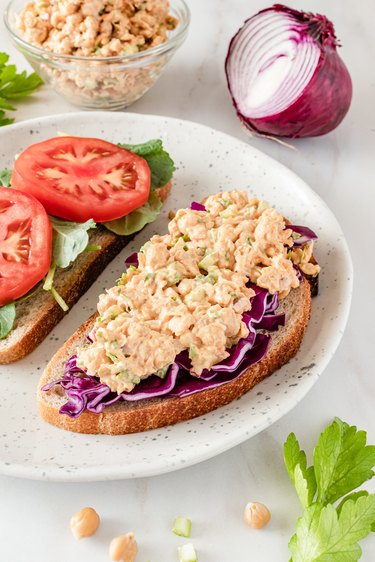 Buffalo Chickpea Sandwich close-up