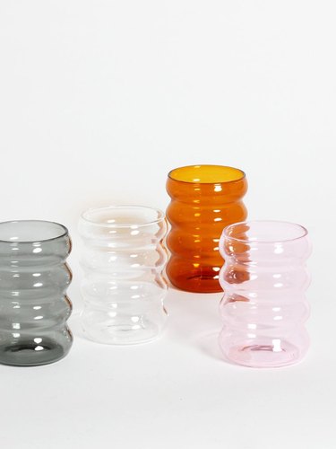 four ripple cups in various colors
