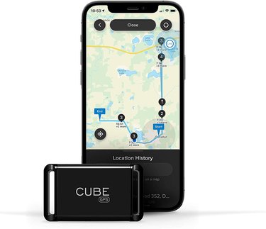 image of Cube GPS pet tracker with smartphone