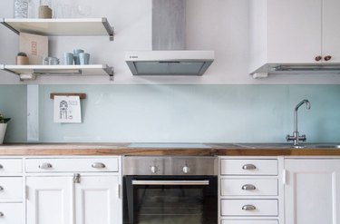 Stainless Steel Backsplash Behind Range