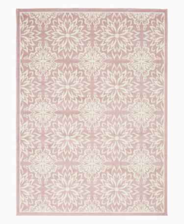 Pink Abstract Cottage Rug