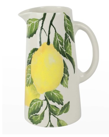 Image of white pitcher with lemons