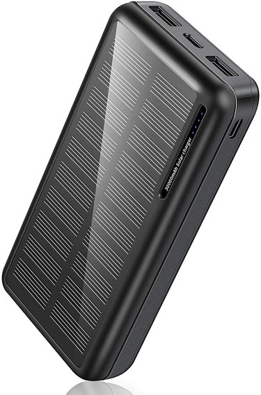 Black rectangular portable battery charger
