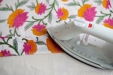 DIY acrylic tray with fabric and resin