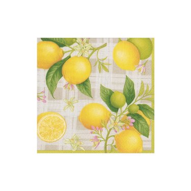 lemon cocktail napkins