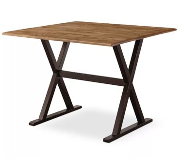 Square rustic drop leaf dining table
