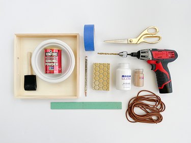 Here's what you'll need to make your DIY leather-wrapped tray.