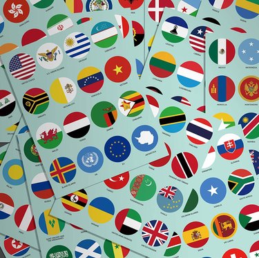 International flag stickers