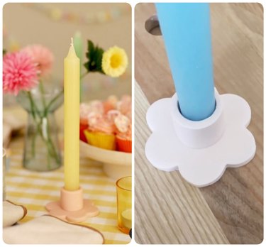 DIY flower candle holder