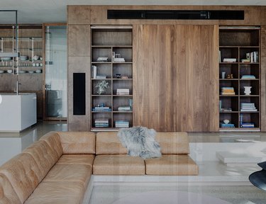 minimal monochrome living room