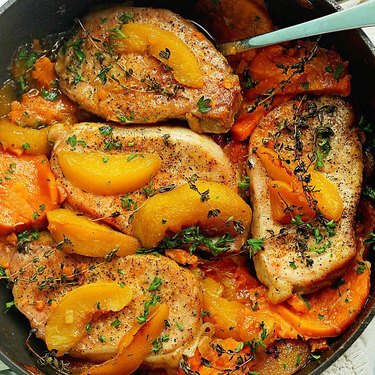 Grandbaby Cakes Maple Peach Pork Chops