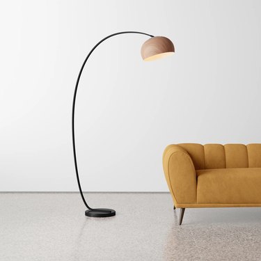 wood arched lamp