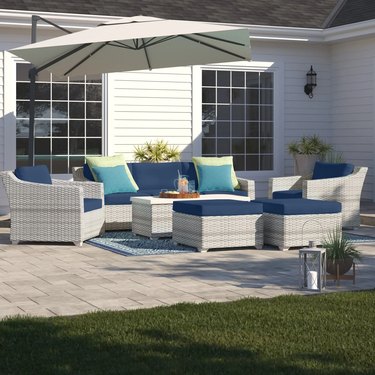 Sol 72 Outdoor Falmouth Wicker/Rattan 7-Person Seating Group With Cushions