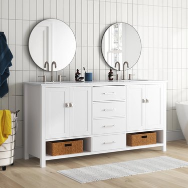 Zipcode Design Skye 72-Inch Double Bathroom Vanity,