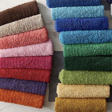 colorful bath mats