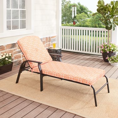 Mainstays Belden Park Cushion Steel Outdoor Chaise Lounge