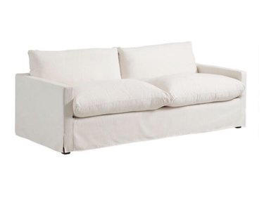 White couch with two large cushions