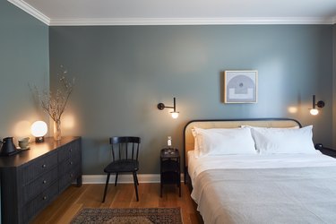 A guest bedroom at Heights House.