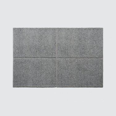 gray grid rug