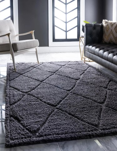 lattice shag rug
