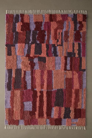shaggy colorful rug