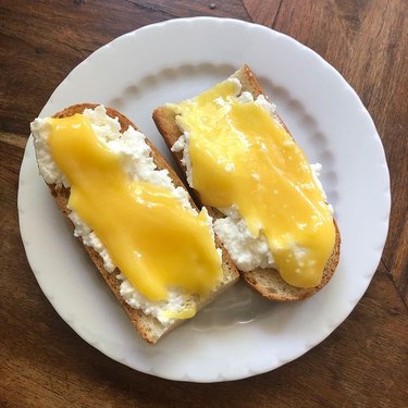 ricotta toast with lemon curd