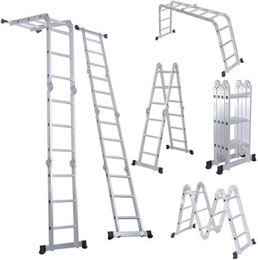 LuisLadders Multi-Purpose, Folding Aluminium Extension Ladder