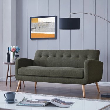 gray midcentury modern couch