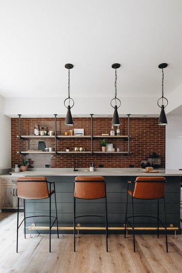 brick kitchen backsplash