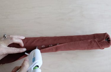 Hot glue gun on fabric
