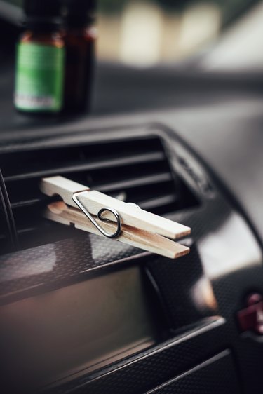 DIY clothespin air freshener for a car