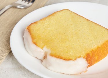 walmart iced lemon cake on plate