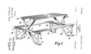 Charles H. Nielsen picnic table patent